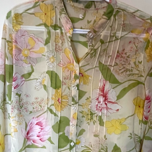 💕VINTAGE FLORAL BLOUSE✨ Size L to XL. Excellent condition. - Picture 3 of 4